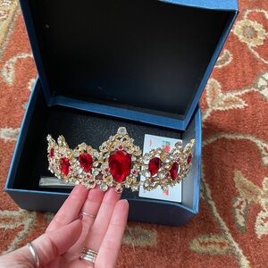 Elegant Red Gemstone Tiara